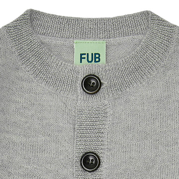 Baby alpacawollen cardigan - grey melange - FUB
